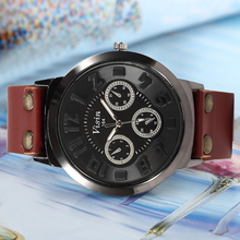 2015 Casual Jewelry Watch Clocks Mens Wrist Watch Wristwatches Analog Quartz Cow Leather Men Watches Wristwatch
