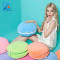 Cartoon Colorful Macaron Style Round Back Cushion Soft Plush Lumbar Pillow Sofa Chair Cushion for Home