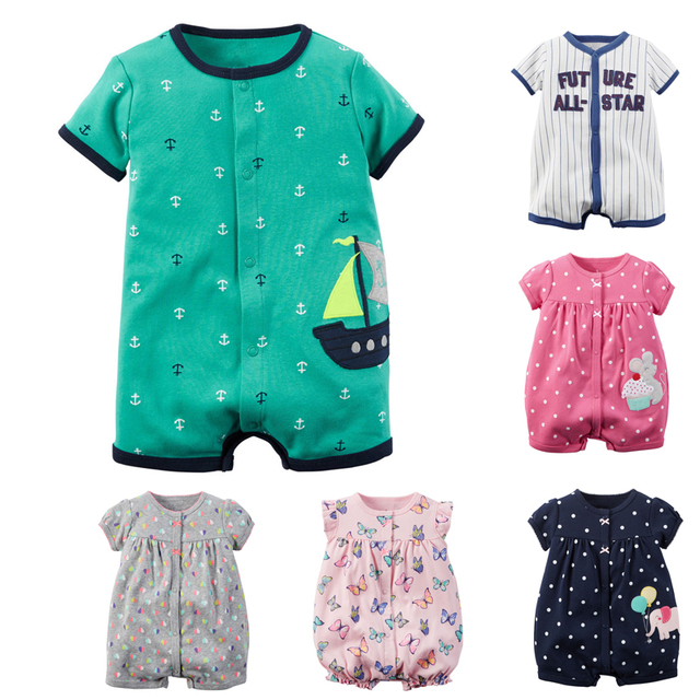 Малыш Baby Boy Комбинезон Летние Новорожденных Девочек Одежда Устанавливает Roupas Детские Комбинезоны С Коротким Рукавом Новорожденных детская Одежда