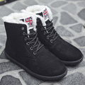 Ankle boots for women shoes low price 2016 snow boots flat with round toe solid plush