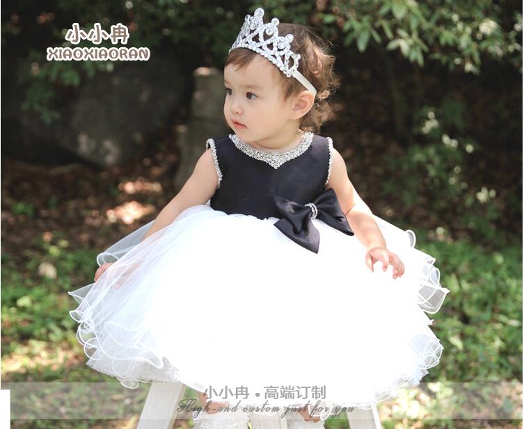 Super Fluffy baby girl 1 year birthday dresses toddler pearl tutu flower girl dresses for 