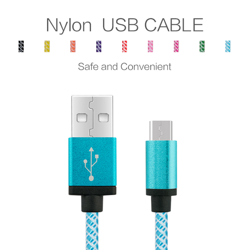 Image of Micro USB Cable 5V 2A Quick Charge Metal Braided Cord Data Sync Wire For Samsung Galaxy S4 S3 HTC Lenovo Huawei Phone Microusb