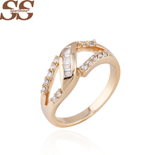 SparShine Silver 18k Gold Ring Anillos Ruby Bijoux Anel Wedding austrian crystal Bague Silver Aliancas De Casamento