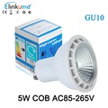 GU10 COB LED 220V 110V LED Light Bulb 5W AC85 265V Spotlight Cold white Warm White