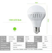 Led lamp 110v 127v E27 B22 E14 3w 5w 7w 9w 12w 15w 25w Led Bulb