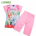 Lenrick 2016 Pajamas for Girls Pijamas Set Baby Girls Kids Clothes Children Cartoon Clothing Set Princess