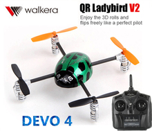 Original Walkera QR Ladybird V2 with DEVO 4 Transmitter 3D RC Helicopter 3-Axis-Gyro 2.4GHz RTF