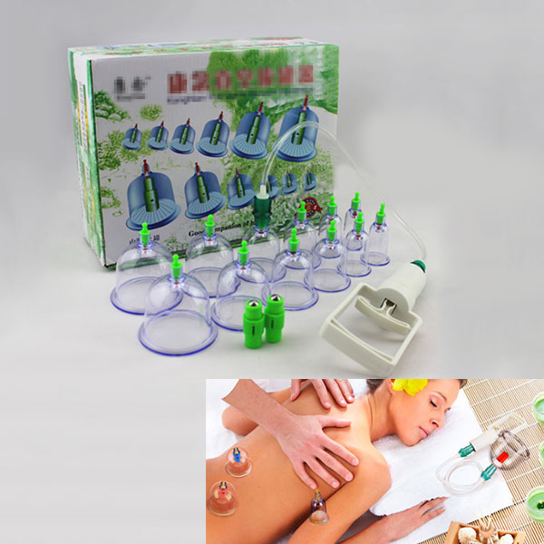 Image of 12 Pcs 1 Set Relaxation Convenient Traditional Chinese TCM vacuum Cupping Device Safe No Side-Effect