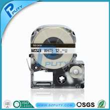 Compatible EPSON LC tape 12mm black on white SS12KW/LC-4WBN