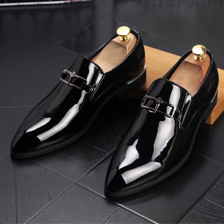 black shining shoes for men