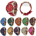 CLAUDIA New Casual Watch Women Dress Watches Roman PU Leather Quartz WristWatch For Women Men relogio