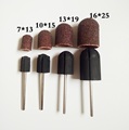 2pcs set 1pcRubber bit 1pcs sanding cap 5 11 7 13 10 15 13 19 16