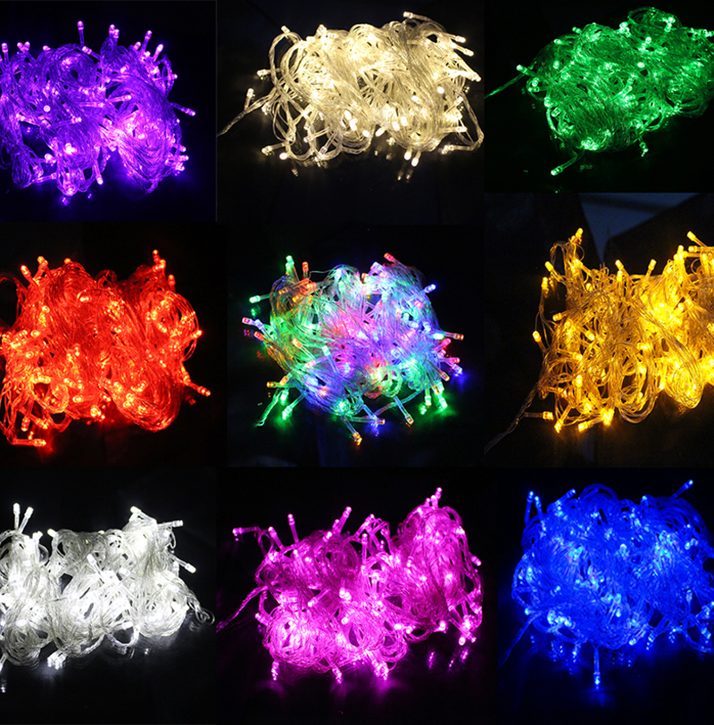 10M Waterproof 110V/220V 100 LED holiday String lights for Christmas Festival Party Fairy Colorful Xmas LED String Lights