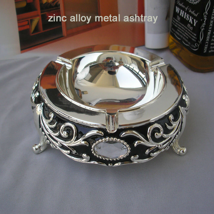 6inchroundzincalloymetalcigaretteashtrayashtrayforhotelhome