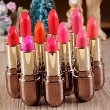 Hot Sell high fashion makeup lipstick lasting red orange rose red color optional classic 12 colors sexy women makeup
