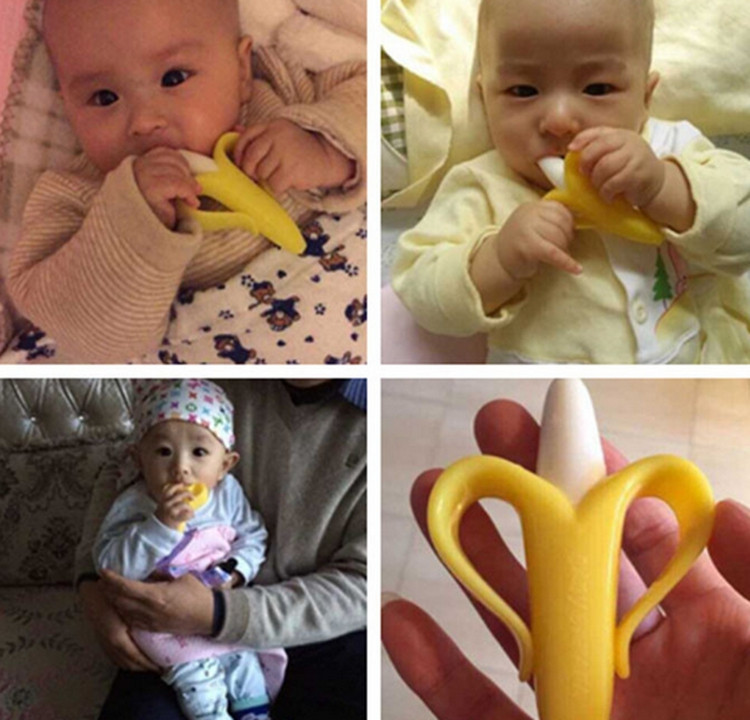 Banana Baby Toothbrush Pinceis Cepillo De Dientes High Quality Silicone Toothbrush Infant Fruit Toothbrushes Safe Care Products (4)