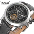 Fashion JARAGAR Men Luxury Brand Watch Tourbillion Automatic Mechanical Leather Strap Wristwatches Gift Box Relogio Releges