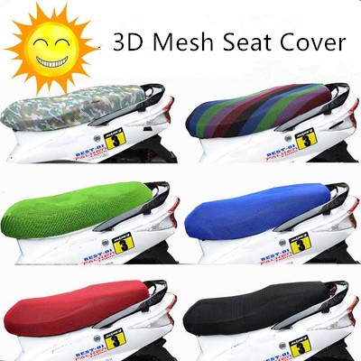 Image of 3D Mesh Motorcycle Seat Cover Sun Block Cool Protect Waterproof Heat insulation Scooter Cushion Seat Cover