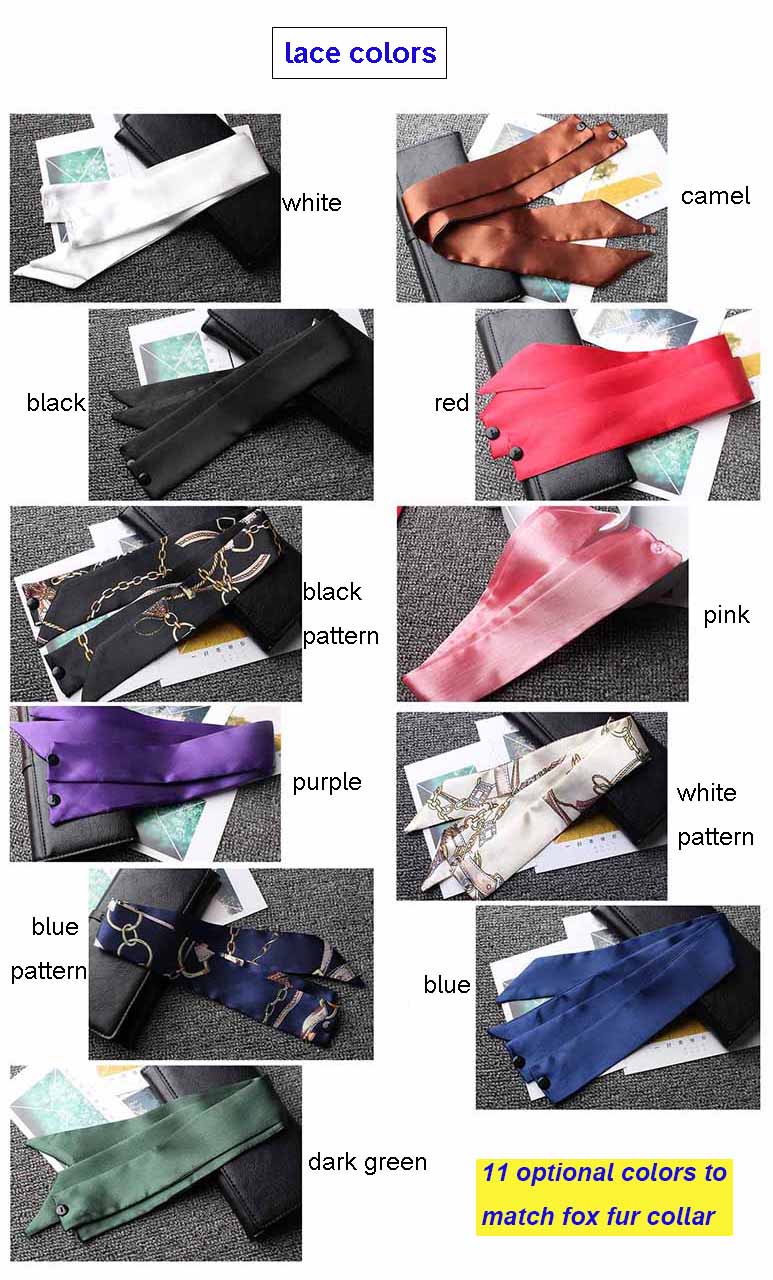 fox fur collar laces colors