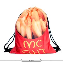 2015 new fashion time limited Daily backpack unisex DONUTS PINK softback 3d print polyester women backpacks