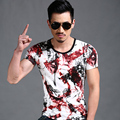 Short Sleeve Cotton O Neck Print Male T Shirt Tees Summer Fashion Brand Designer Clothing Breathable