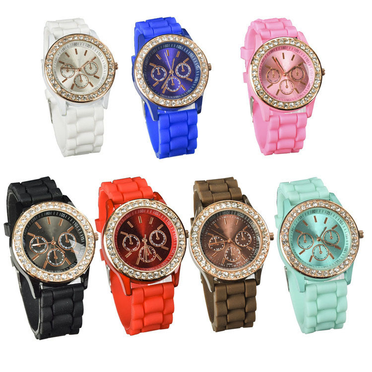 lackingone watch women 8 colors Fashion relogio feminino Silicone Watch Hot Selling quartz-watch Women Rhinestone women watches