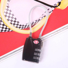 TSA Resettable 3 Digit Combination Travel Luggage Suitcase Lock Padlock Black