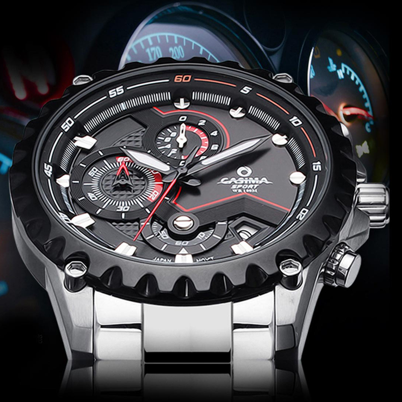 Image of CASIMA brand fashion watches men casual charm luminous sport multi-function quartz watch waterproof 100m #8203