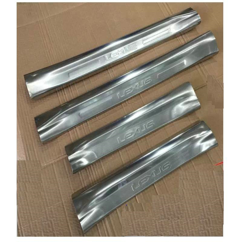 4 PCS Stainless Steel Car Exterior Accessories Built in Door Sill Plate