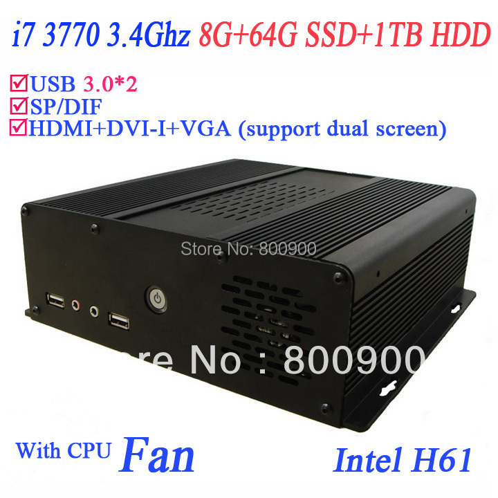   i7 quad core 3770 3.4   Windows 7X64 8   64  SSD 1  HDD USB 3.0 HDMI VGA DVI S/PDIF