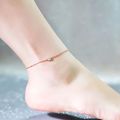 Top Quality Titanium steel 18KGP Rose Gold Plated Mosaic Zircon Anklet Fashion Brand Jewelry Designer Women