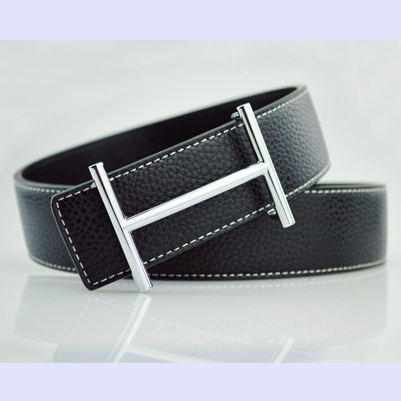 Image of 2016 Belts For Women Or Men High Quality Genuine Leather Luxury Female Casual Belt With Metal h Buckle Ceinture Femme