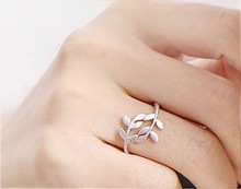 Free shipping 2014 new Korean cute Simple Gold Silver Fashion Jewelry Lovely Leaves and Branches Ring accessories women