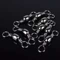 50Pcs Barrel Swivel Copper Stainless Steel Sea Fishing Tackle Hook Connector Fishing Snap Size 6