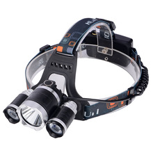 2016 новый, T6headlamp 6000 Lumens 3 x кри XM-T6 + 2R5 лампы из светодиодов кемпинг фары фара с аккумулятором и зарядное устройство