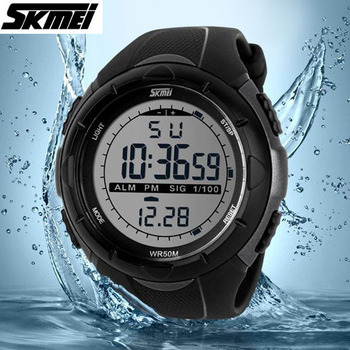 2015 новый Skmei бренд мужской из светодиодов цифровой военные часы мода спорт часы погружения плавать на открытом воздухе свободного покроя наручные часы горячая