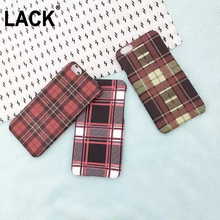 LACK Simple Hard PC Lattice Grid Style Scotland Plaid Tartan Design Pattern For Apple iPhone 6 6s Case Cover 4.7/6 6S Plus shell