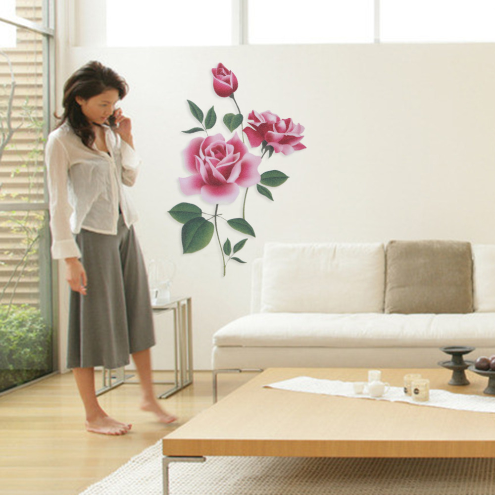 Removable Wall Vinyl Decal Bunga Mawar Diy Rumah removable wall vinyl decal bunga mawar diy rumah