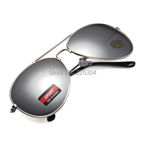 Бесплатная доставка 2 шт. top gun серебряное зеркало авиатор зеркальные солнечные очки оттенки