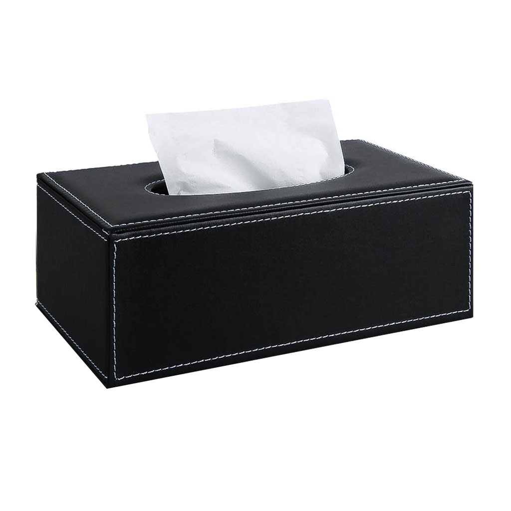 PU Leather Dispenser Tissue Case Paper Towel Box Storage Cover Napkin Paper Bag@ 