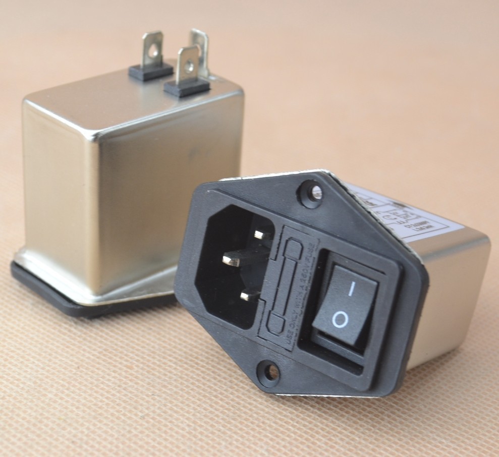 10A power EMI filter CANNY WELL EMI with rocker switch & socket