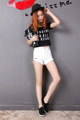 High Waist Shorts Regular Solid Fashion Mid Cotton Hot Sale Summer 2016 New Personality Burrs Contracted