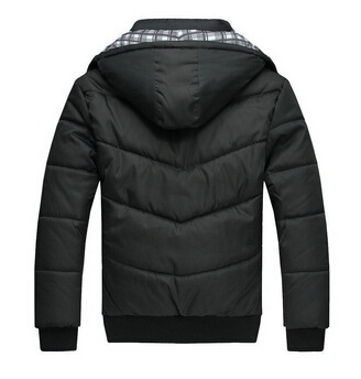 Winter Coat Men black puffer jacket warm fashion male overcoat parka outwear cotton padded hooded down