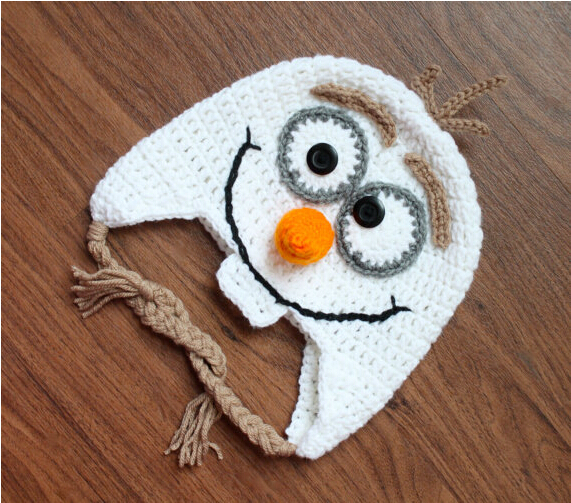 Handmade Crochet Olaf Hat Cartoon Character Snowman ...