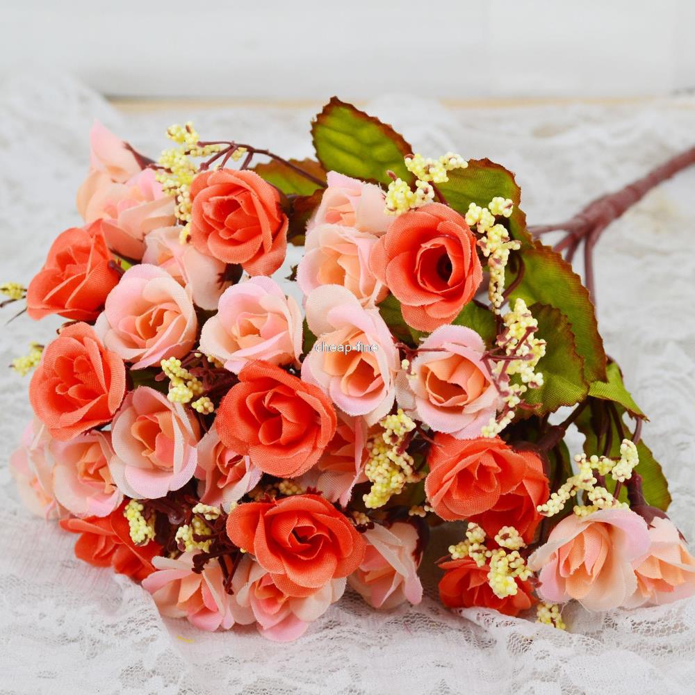 Image of 1PCS Bouquet Artificial Flowers Wedding Bridal Flower Home Decoration Decorative Flowers & Wreaths Cheap-fine Free Shipping