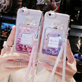 2016 Bling luxury perfume bottle Quicksand Dynamic Liquid Glitter Sand Silicone Cover Case For iPhone 7