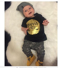 2016 New Summer Baby boy clothes set Cotton Baby Clothes 2pcs Set Fashion T-shirt Top + Long pants Newborn bebe Clothing Sets