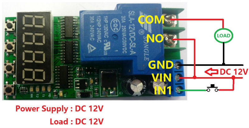 DC 24V 30A High Power Multifunction Timer Counter Delay Switch Time Relay Module 