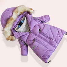 Children’s winter coat 2015 new girls jacket thick padded winter jacket long down childrens clothes novelty parkas hot selling