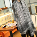 Plaid Tartan Classic Black White Couples Autumn Winter New Double sided All Matched Tassel Cashmere Pashmina